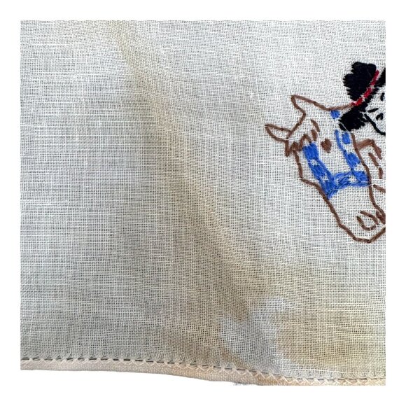 Lot 3 Vintage Texas Embroidered Handkerchief State Souvenir Longhorn Rodeo READ - Picture 8 of 14